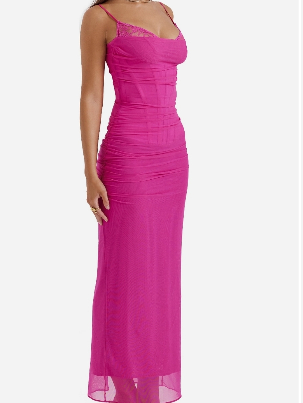 House of cb Nalini mesh corset cocktail dress Sz. S